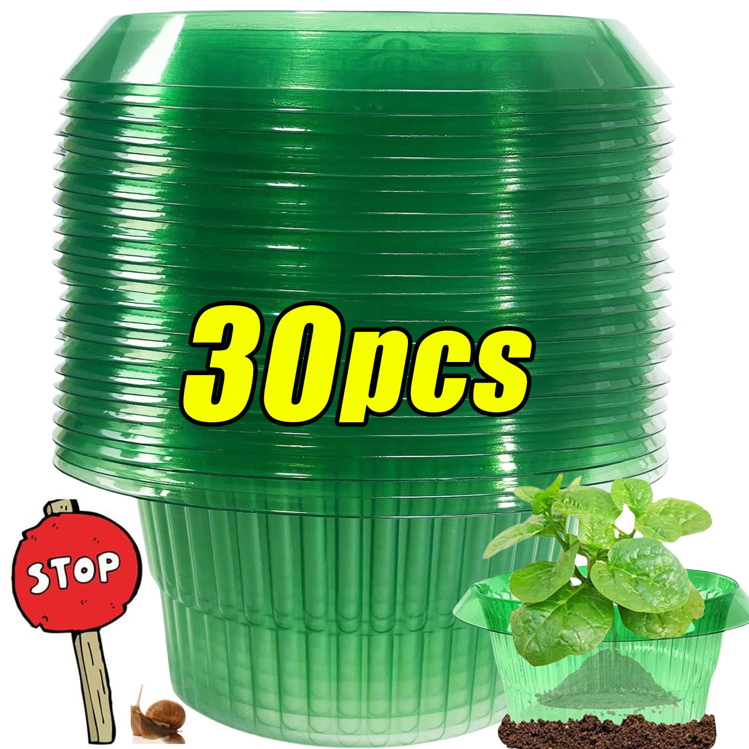 Plant Parent Tools - 1/30 قطعة حلقات حماية النباتات من