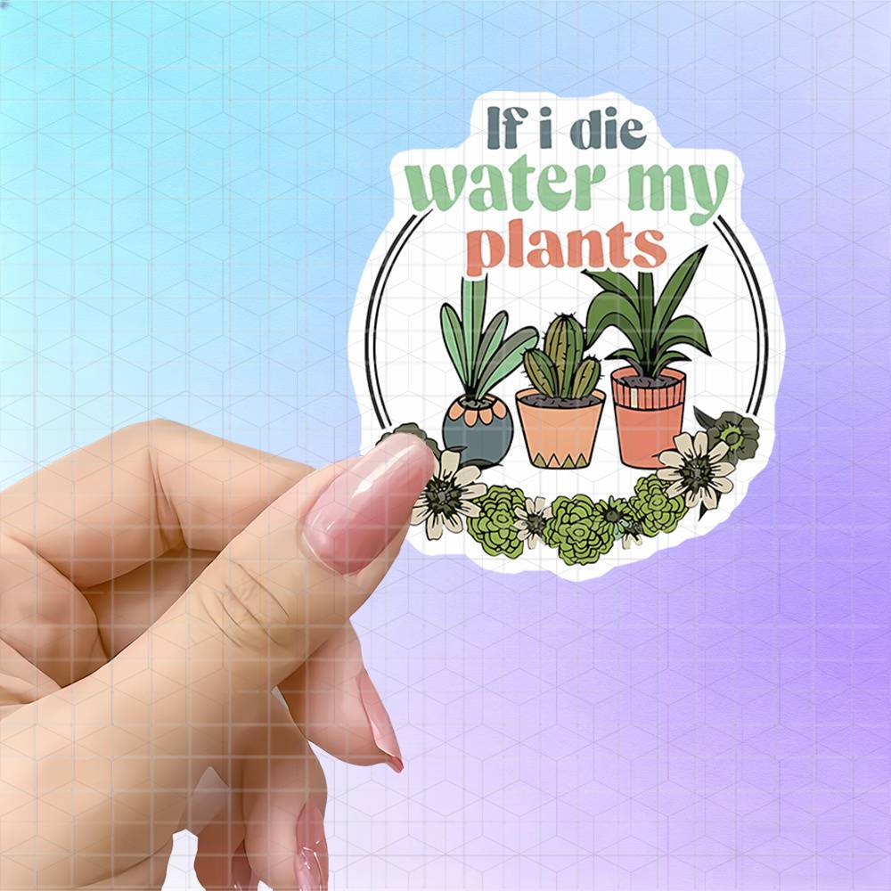 Plant Parent Free - ملصق فينيل مطفي بتصميم إكليل زهور
