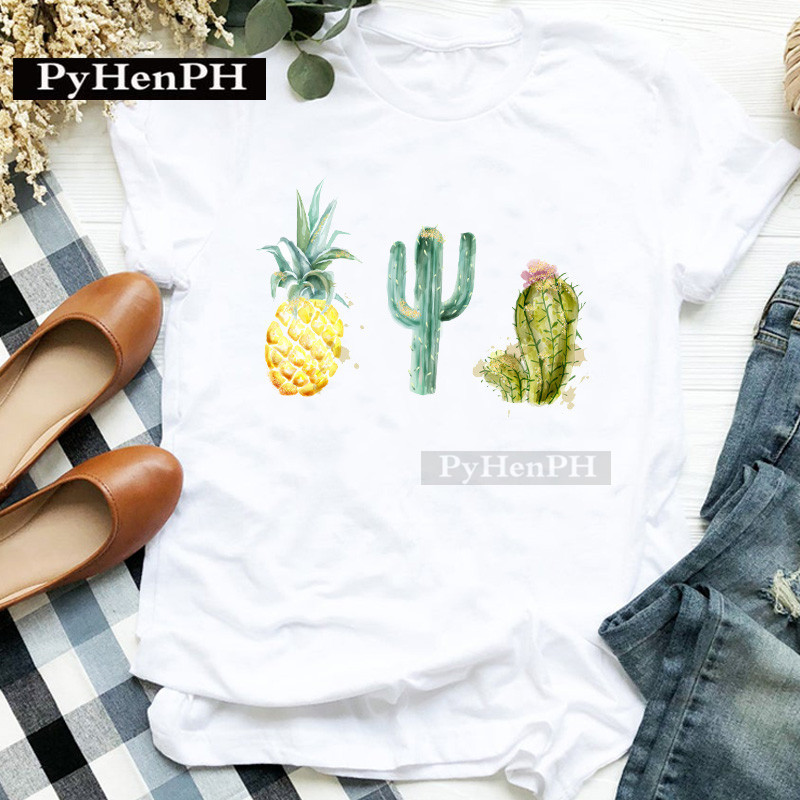 تي شيرت نسائي عصري بطبعة صبار، - مراجعة Plant Parent Free وسعره